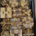 Wooden Brain Teaser Puzzles, 12pcs 3D Brain Teasers for Adults Teens Kids, Logic Mind Puzzle Box Lock Toy Removing Assembling 3D Small Puzzle Gift Set, Small 3D Unique IQ Hand Puzzles