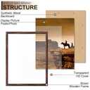 A PLUS MAX 19x25 Picture Frame Brown Light Weight Wall Mount