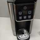 Hot & Iced Coffee Maker with Bold Setting, Single Serve Coffee Maker for K Cup and Grounds, 6-14 Oz Brew Sizes, 50 Oz Removable Water Tank, One Cup Coffee Machine with Reusable Filter, Black