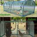 Portable Chicken Run Hen Coop,Walk-in Poultry House,Outdoor Gardening Net,Easy-up Small Animals Enclosure for Protecting Pet and Plant with Metal Frames and 10 Stakes in Backyard and Farm