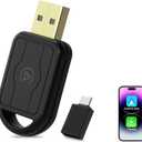 ossomo Wireless CarPlay Adapter,2 in 1 CarPlay & Android Auto Wireless Adapter for Cars,Convert Wired to Wireless with USB/Type-C,Plug Play Car Play for iOS 10+ /Android 10+