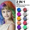 10Pcs Temporary Hair Color Wax for Christmas Party, Daily Party Cosplay Stocking Stuffers DIY Washable Hair Chalk Natural Instant Hair Color for Women Temporary Hair Dye for Kids Teens Women Men 40g