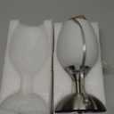 Small Touch Lamp for Bedroom Nightstand, 3-Way Dimmable Bedside Lamps Opal Glass Desk Lamp Silver Base, Tiny Table Lamp for Small Spaces Ambient Lighting for Living Room, E12 Bulb Included