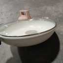 CAROTE 12.5 Inch Non Stick Frying Pan with Lid,White Granite Nonstick Skillet Omelet Pans, Egg Pan Granite Cookware, PFOS & PFOA Free, Pink