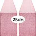 2 Packs 12 x 72 inches Light Pink Sequin Table Runner, Glitter Runner for Birthday Party Supplies Decorations Wedding Bachelorette Holiday Celebration Bridal Shower Baby Shower