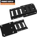 12Pcs Black E-Track Rail Mounting Back Plate, E-Track Accessories for Etrack Rail Installation