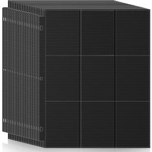 100 Pack 9 Pocket Page Protector, Trading Card Sleeves Pages Baseball for 3 Ring Binder Hold 1800 Cards, Sheets Standard Size Cards, Sport Game Business Cards (Black)