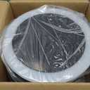 Large Solar Lantern, 3000K Outdoor Floor Lamp, Solar Outdoor Lights Waterproof, Dusk to Dawn Floor Lamps for Porch, Round Garden Floor Lanterns, Metal LED Patio Light for Yard Deck Pool Outside