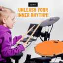 SLINT 12 Double-Sided Practice Pad 2-Surface Drumming Trainer for Snare Practice, Quiet Home Use, Kids & Beginners