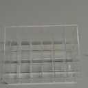 LOGJAM 2 Pcs Acrylic Perfume Organizer, 24 Slots Clear Lipstick Lip gloss Holder, Cosmetic Case For Lip Gloss Brushes Bottles