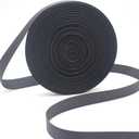 ZHFMILY 1 inch Black Nylon Webbing Straps for Sewing 50 Yards 25mm Heavy Canvas Webbing Strap with Buckles for Bags-Lawn Chair Replacement-Hammock-Pet-Crafts & Projects Supplies