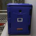 VEVOR Insulated Food Pan Carrier, 95 Qt Hot Box for Catering, LLDPE Food Box Carrier w/One-Piece Buckle, Front Loading Food Warmer w/Handles, End Loader w/Wheels for Restaurant, Canteen, etc. Blue