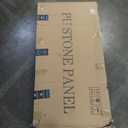 5-Pack 3D Faux Stone Wall Panels, PU Cement-Texture Wainscoting Panels for Interior Walls  Waterproof & Lightweight, Covers 38.7 Sq.Ft, 47.2" x 23.6", for TV Wall, Office, Living Room,White