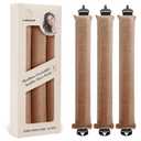 Overnight Heatless Hair Curler Blowout Rods Jumbo, Heatless Curls Satin Jumbo Flexi Rods to Sleep in, Soft Heatless Rod for All Hair Types, No Heat Overnight Sleeping Curls Styling Tools 3pcs Khaki