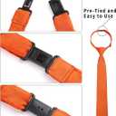 Enlision Boys Ties Solid Color Pre-Tied Kids Necktie for Age 8-12 Adjustable Woven Formal Kids Tie Wedding School Graduation (Orange)