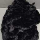 LIFEREVO Kids Fluffy Faux Rabbit Fur Bean Bag Chair Cover (No Filler), Soft Luxury Fuzzy Stuffed Animal Storage Bubble Bean Bag Home Decoration, Comfy Shaggy Furry Beanbag Cover Kids Teens, Black (Small(28"x28"x32"))