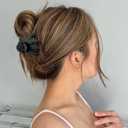 2.8 Inch Medium Octopus Hair Clips for Women, Black Matte Hair Claw Clips for Thin Fine Hair, Strong Hold Non-slip Spider Hairclips Jaw Clip