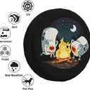 Spare Tire Cover with Marshmallow Campfire Pattern Wheel Protectors Weatherproof Wheel Covers Universal Fit for SUV Truck Rv Travel Camper Trailers Accessories 15inch