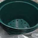 5 Gallon 12 Inch Plastic Nursery Pots, Plant Containers with Drainage Holes, Round Sturdy Garden Planters for Indoor/Outdoor Greenery, Gardening Gifts for Women (5-Pack, Green)