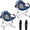 KingCamp Hammock Camping Chair, Swinging Portable Camp Chairs for Adults, 400lbs Heavy Duty Oversized Folding Rocking Chair with Adjustable Recline, Aluminum Alloy Frame for Outdoor Patio Beach Sport, 37.8 inches x 29.5 inches x 49.2 inches