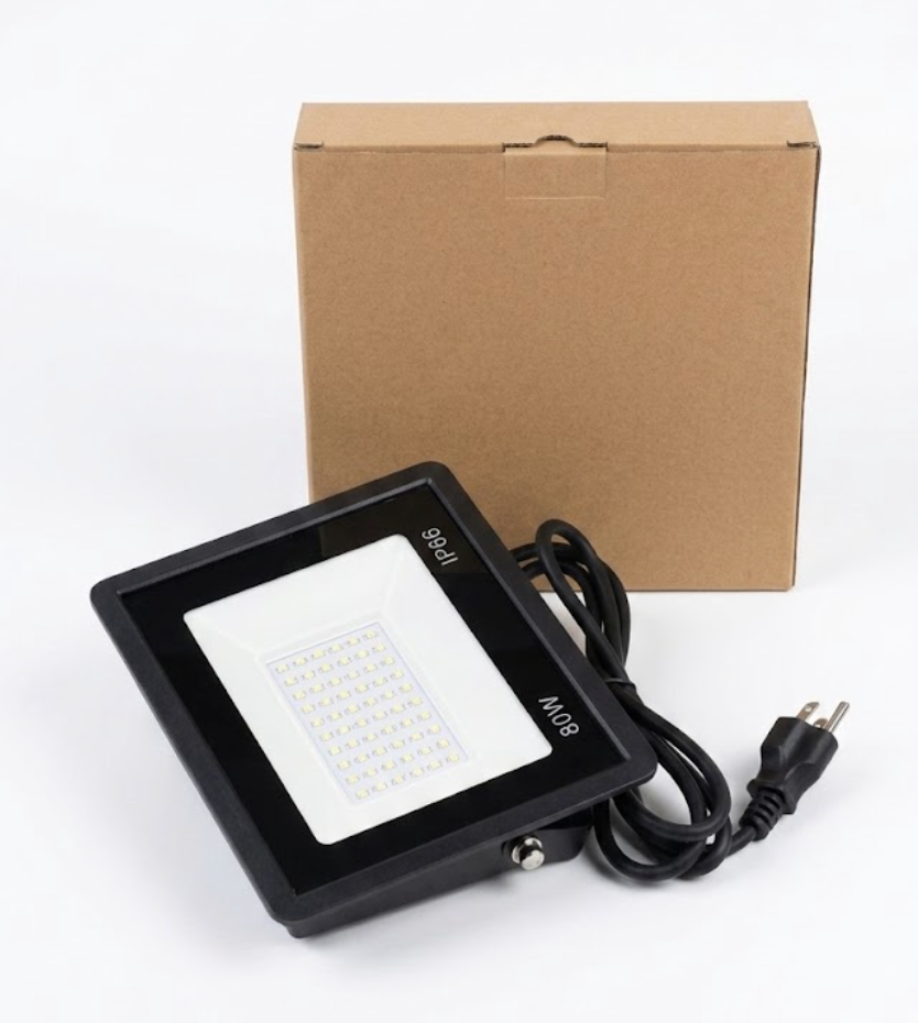 80W LED Flood Light Outdoor, Adjustable Knuckle Mount, 5250lm, 800W Equivalent, 120V Commercial LED Flood Lights for Yard, IP65 Waterproof, UL Listed, Aluminum