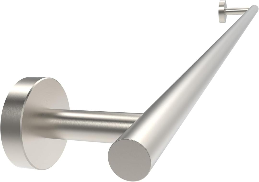 Brushed Grey Towel Bar, 22 Inch 304 Stainless Steel Towel Rack Bathroom, Towel Holder Brushed Grey Wall Mount, Total Length 24 Inch