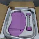 Swivel Shower Chair, 360 Non-Slip Shower Seat with Backrest for Elderly and Disabled, Height Adjustable Rotating Tub Transfer Bench for Seniors Bathroom Inside Shower(Purple)