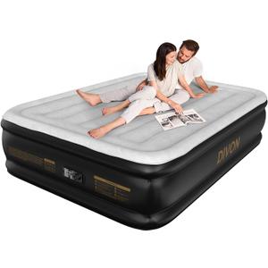 DIVON Air Mattress Full with Built in Pump, 18’’High Blow Up Mattress Full with Wave Pattern, Self Inflation/ Deflation Mattress in 3 Mins, Air Bed for Home&Camping, 660lbs