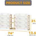 SpaceAid Large Toy Storage Organizer with 24 Bins and 3 Shelves, Toy Organizers Storage Bookshelf, Kids Bin Shelf Box Bookcase for Bedroom Playroom Organization Room Decor, White