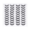False Eyelashes 20 Pairs Wispy Lashes Faux Mink Lashes 14mm 3D Fluffy Cat Eye Lashes style 20-062)