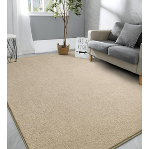 6x9 Large Area Rugs for Living Room Bedroom, Soft Memory Foam Modern Indoor Fuzzy Shaggy Rug, Low Pile Carpet for Kids Room Nursery Home Decor, Beige