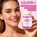 Glow Collagen Gummies with Hyaluronic Acid & Resveratrol | Gentle Support for Skin, Hair & Nail Care | Non-GMO | 90 Count (1)