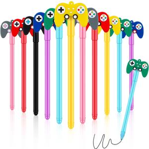 Tinlade 24 Pcs Video Game Pens Gamer Party Favors Video Gaming Themed Birthday Party Favor Gifts Controller Ink Kids Pens for Boys Classroom Prizes (Multicolor)