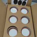 JoyJolt 8 Oz Mason Jars With Lids, Labels and Measures! 6-Pack Regular Mouth Mason Jars, Glass Jar with Lid and Band. Airtight Canning Jars, Overnight Oats Jars, Salad Jars, Sourdough Starter Jar