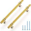 Ravinte Hardware 5 Pack 8-13/16 Inch Gold Cabinet Pulls Handles Kitchen Cabinet Handles Drawer Pulls Kitchen Cabinet Hardware Cupboard Handles Dresser Drawer Pulls 6-1/4 Inch CC (Brushed Brass)