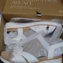 LifeStride womens Zuri Ankle Strap Sandals (9, White)