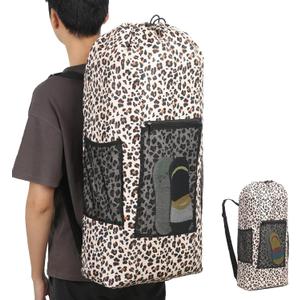 VOOWO College Laundry Bag, Large Laundry Backpack, College Dorm Room Essentials For Guys Girls, Dorm Laundry Bag Backpack With Shoulder Straps, Dirty Clothes Travel Laundry Bag (White Print)