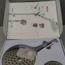 Dual Handheld Shower Head Combo, 2-in-1 Rain Shower Heads System 8 Inch Rainfall Shower Head and 10 Modes High Pressure Hand Held Showerhead with Built-in Power Wash (Brushed Nickel)