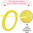 3 x UgyDuky Gold Glitter Happy Birthday Banner, 360 Months Party Decorations, Wall Door Banners for Women Men (30 Years old)