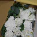 WEIERYUE(Pack of 2 Artificial Flowers Decorations, Wedding Flowers, Wedding, Banquet, Party, Reception Entrance Welcome Sign and Background Decoration(White)