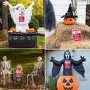 2 x Alotpower Halloween Decorations Metal Tin Sign for Outdoor Yard, Garage Wall, Rustic Vintage Beware of Well Just Beware, 7.8x11.8in