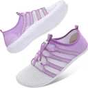 JIASUQI Athletic Hiking Beach Water Shoes Barefoot Aqua Swim Sports Walking Shoes for Women Men (Purple, M)