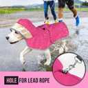 Lukovee Dog Raincoat, Adjustable Dog Rain Jacket with Clear Hooded Double Layer for Dogs Puppies, Waterproof Rain Coat Poncho with Reflective Storage Pocket & Rim (FU,XL)