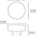 Alzassbg 6 Pack Matte Gold Cabinet Knobs, 1-1/4 Inch Diameter Round Kitchen Knobs for Cabinets and Drawers AL6104MGP (Single Hole Knobs)