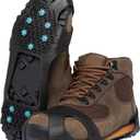 City Spikes Ice Snow Grips - Non-Slip Rubber with TPR Strap 10 Stud Spikes, Traction Crampons for Hiking Walking on Snow & Ice