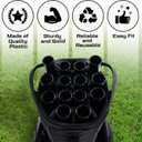 Golf Bag Tubes Set of 14 (1.25'') + 1 (1.5'') for Fat Putter Grip, Club Protection Sleeves, Dividers & Organizer, Travel Accessory for Golf Bag Separation and Organization with Putter Clip