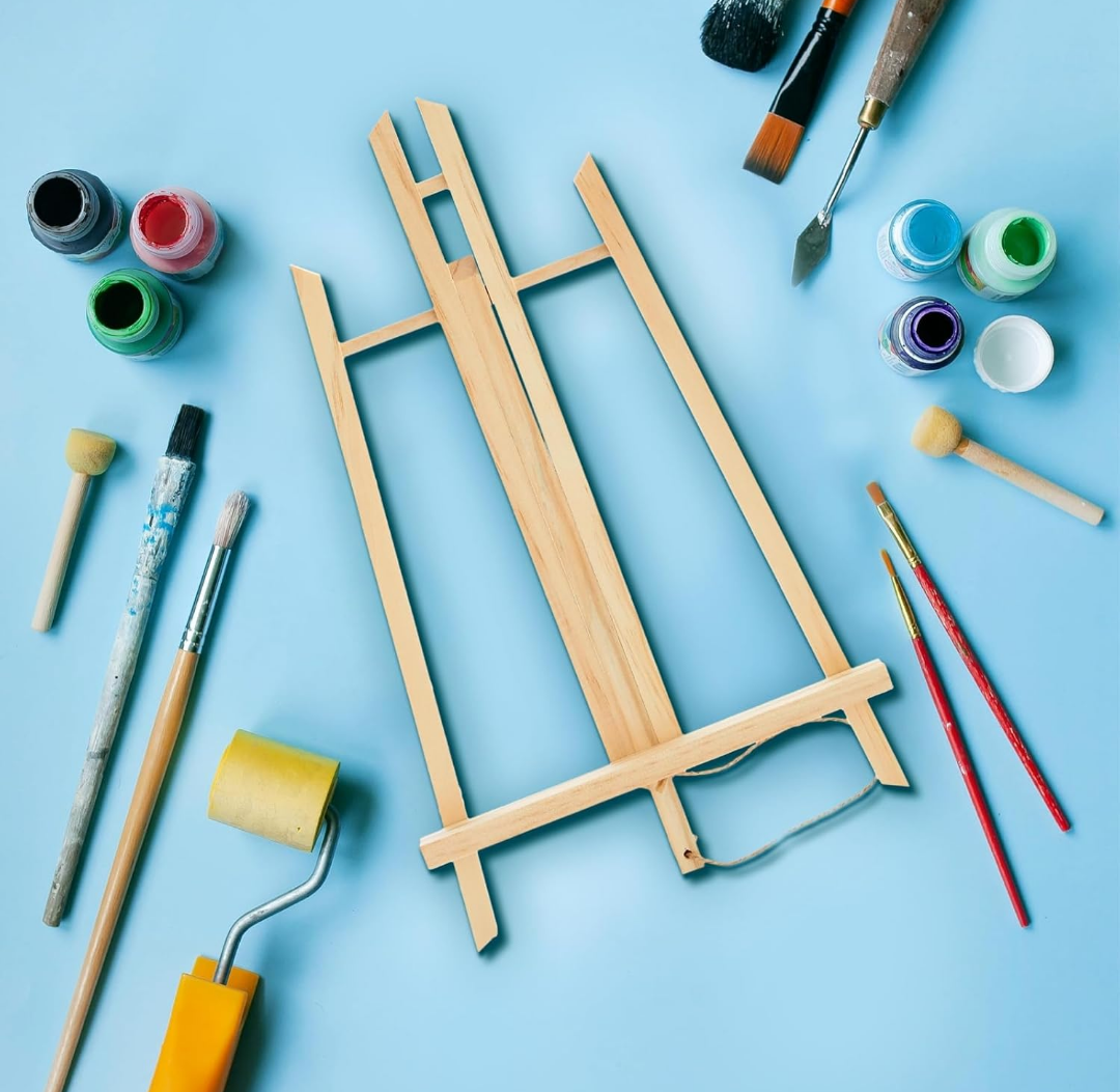 7 Pack 13.8-inch Table Top Easels for Painting and Canvas - Wooden Holder Stand for Kids and Artists - Canvas Holder Stand for Painting