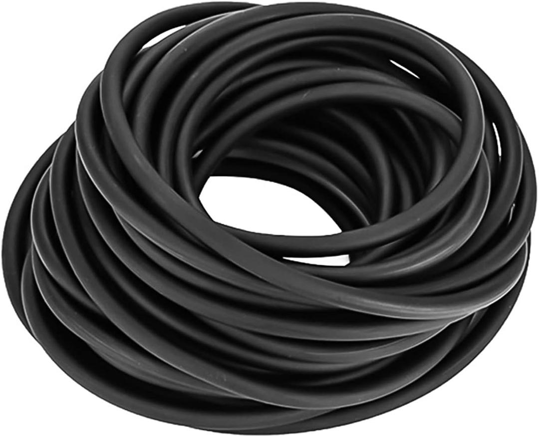 Latex Tubing, Latex Tube Black 3/8in OD 1/4in ID Slingshot Tubing Surgical Tube Catapult Tube Rubber Hose Speargun Band 10FT 33FT 50FT One Continuous Piece (50 FT, Black)