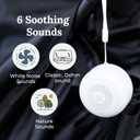 Yogasleep Travel Mini Portable White Noise Sound Machine, 6 Soothing Sounds, Volume Control, Dimmable Night Light, Sleep Therapy for Adults & Baby, USB Rechargeable, Lanyard Included