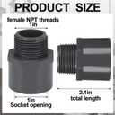 4 Pcs 1 Inch PVC Pipe Fitting Male Adapter Schedule 80 Socket x Npt Compatible with 836 Series Heavy Duty Industrial Grade Corrosion Resistant Plumbing Irrigation Connector for Water